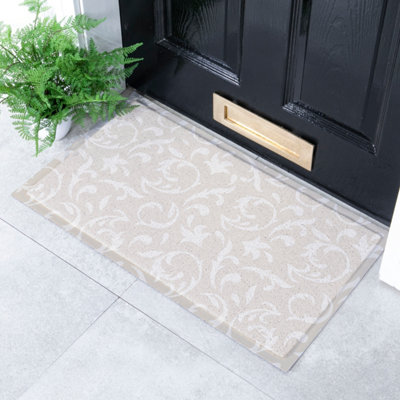 Artsy Doormats Taupe Paisley Indoor Outdoor Doormat (70 X 40Cm) from B&Q