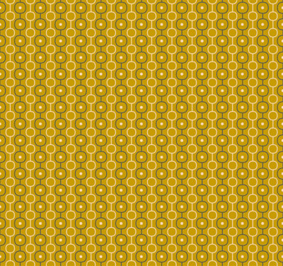 B&Q -  Eco-Friendly Yellow Retro Chain Wallpaper