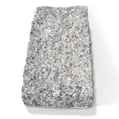 Stonewise Grey Riven Granite Setts 100X200mm Pack Of 200 Setts Natural Stone For Landscaping And Driveway Edging from B&Q