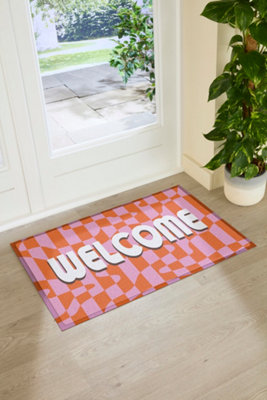 Artsy Doormats Elizabeth Olwen Welcome Wavey Indoor/outdoor Doormat (90X60Cm) from B&Q