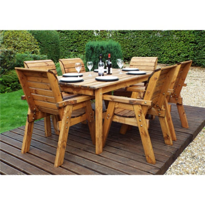 B&Q -  Traditional Six Seater Rectangular Table Set