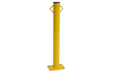 The Ramp People Fixed Security Post With Chain Hooks For Driveways And Car Parks Yellow Bollard from B&Q