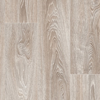 Light Beige Wood Effect Anti-Slip Vinyl Flooring For LivingroomKitchen3.8mm Thick Vinyl Sheet-9M(29'5") X 3M(9'9")-27M² from B&Q