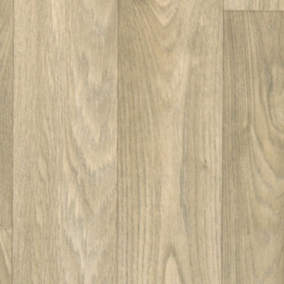  - Beige Wood Effect Vinyl Flooring For KitchenBathroom & Living Room2.0mm Thick Vinyl Sheet-4M(13'1") X 3M(9'9")-12M²