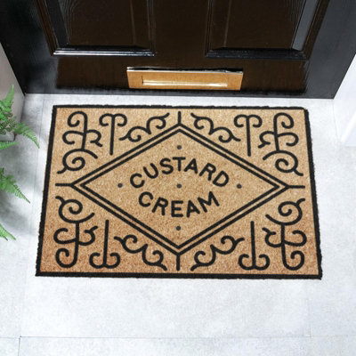 Artsy Doormats Custard Cream Coir Doormat (60X40Cm) from B&Q