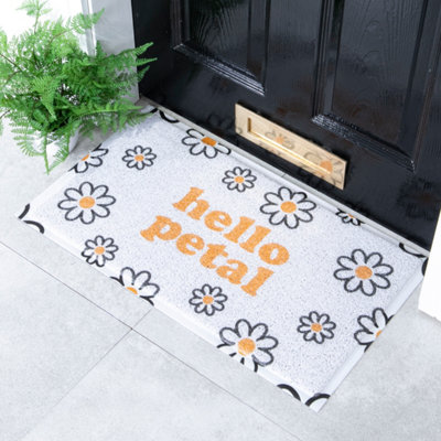 Native Natural Hello Petal Doormat (70 X 40Cm) 40Cm