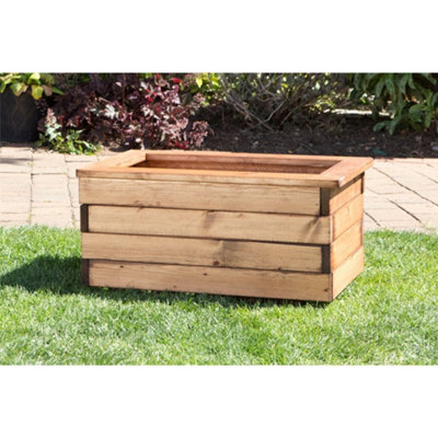 Marlborough Traditional Regular Wooden Trough Planter from B&Q