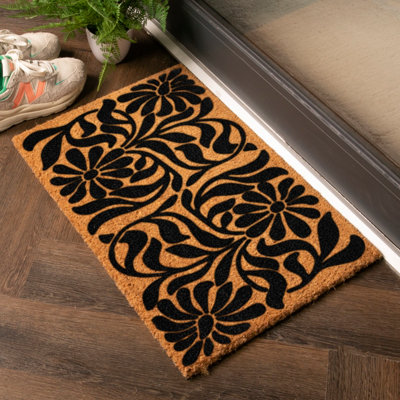 Artsy Doormats Flower Swirls Pattern  Doormat from B&Q