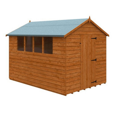 10Ft X 7Ft (2950mm X 2050mm) Horsforth Overlap Apex Shed With 4 Windows (12mm Tongue And Groove Floor And Roof)