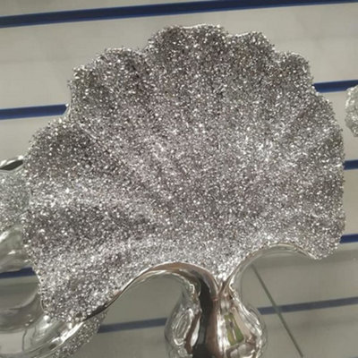 Biznest Silver Crushed Jewel Diamond Sparkly Tree Ornament Shelf Sitter from B&Q
