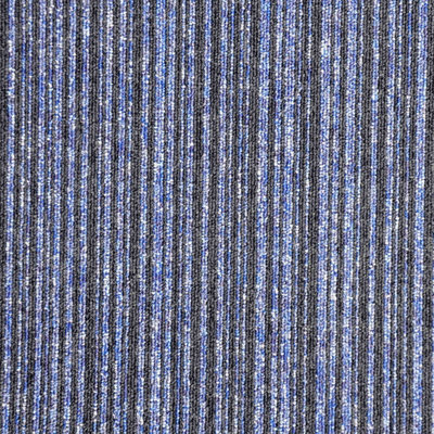 B&Q Grey Vital Carpet Tiles 876310 Stripe Navy Contract Carpet Tiles For Domestic & Commercial Use