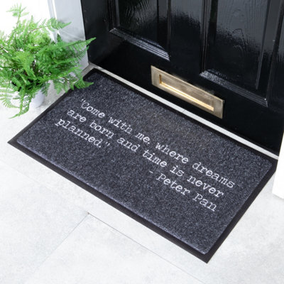 Artsy Doormats Black Peter Pan Doormat - 70 x 40cm - Image 3