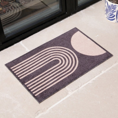 Artsy Doormats Brown Abstract Indoor Washable Doormat from B&Q