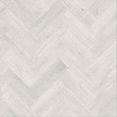  - 009S Mayfair White Wood Effect Anti-Slip Vinyl Flooring For KitchenBathroom2.3mm Thick Foam Backed-2M(6'6") X 2M(6'6")-4M²