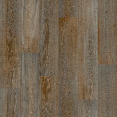  - Dark Grey Wood Effect Vinyl Flooring For LivingroomHallways2mm Textile BackingVinyl Sheet -3M(9'9") X 4M(13'1")-12M²