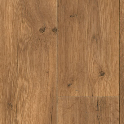 - Brown Modern Wood Effect Anti-Slip Vinyl Flooring For Bathroom& Kitchen2.3mm Thick Vinyl Sheet-7M(23') X 2M(6'6")-14M²