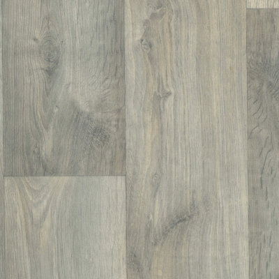 B&Q Wooden Effect Anti-Slip Contract Commercial Heavy-Duty Vinyl Flooring With 3.8Mm Thickness-7M(23') X 4M(13'1")-28M² Grey