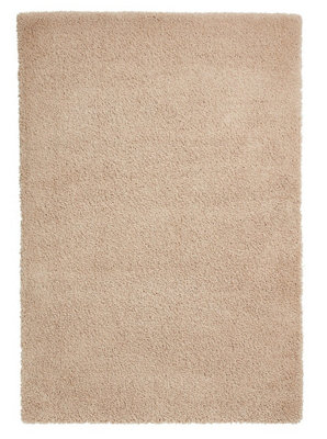 Plain Shaggy RugStain-Resistant RugEasy To Clean RugModern Rug For BedroomLivingroom & Diningroom-160Cm X 220Cm from B&Q