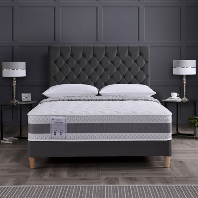 Rest Relax Sleep Stratford Quilted Memory Foam Coil Sprung MattressSuper King 6Ft from B&Q