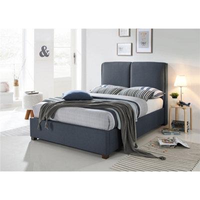TL Beds Designer Fabric Dark Grey Bed FrameDouble 4Ft 6" from B&Q