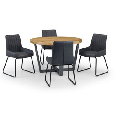 Ashfield Brooklyn Round & Soho Dining Set from B&Q