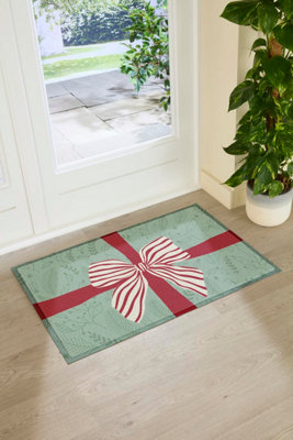 Artsy Doormats Stripey Bow Indoor Outdoor Doormat B&Q