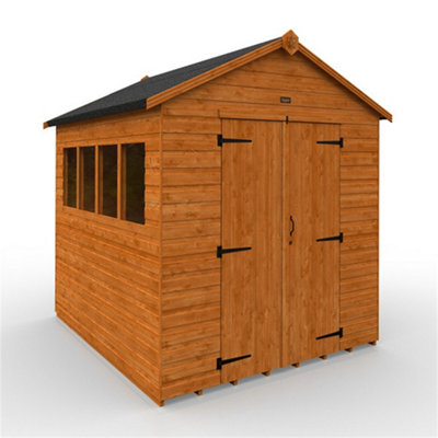 8Ft X 7Ft (2350mm X 2050mm) Horsforth Shiplap Heavyweight Workshop Shed With 4 Window (12mm Tongue And Groove Floor And Roof)