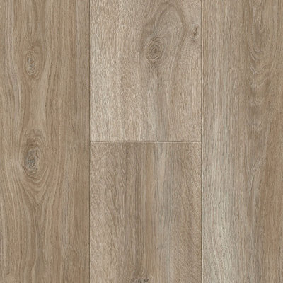  - Brown Wood Effect Anti-Slip Vinyl Flooring For KitchenBathroomLivingroom2.5mm Thick Vinyl Sheet-2M(6'6") X 2M(6'6")-4M²