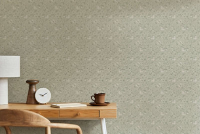 B&Q -  Eco-Friendly Green Rabbit Wallpaper
