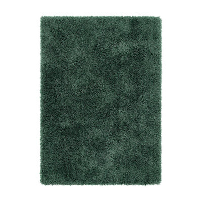 Green Shaggy Rug50mm Thickness Anti-Shed Easy To Clean RugModern Shaggy Rug For Bedroom & Dining Room-90Cm X 150Cm from B&Q