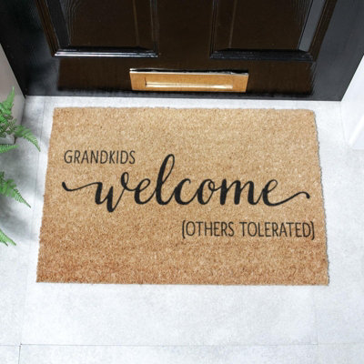 B&Q -  Grandkids Welcome Others Tolerated Doormat (60 X 40Cm)