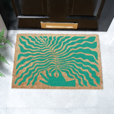 Artsy Doormats Elizabeth Olwen Hand Leaf Coir Doormat (60X40Cm) from B&Q
