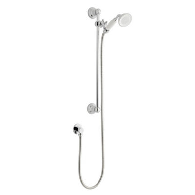 Clifton Shower Traditional Slide Rail KitIncludes Chrome HoseShower Head + Wall Mount from B&Q
