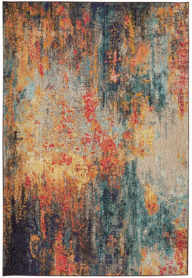 Multicolor Modern Rug6mm Thickness Stain-Resistant Abstract RugModern Rug For Bedroom& Livingroom-239Cm X 320Cm from B&Q