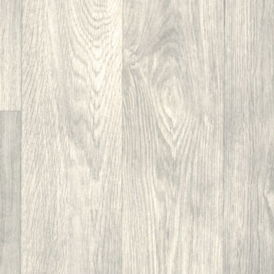  - White Ivory Wood Effect Vinyl Flooring For Bathroom & Living Room2.0mm Thick Vinyl Sheet-6M(19'8") X 3M(9'9")-18M²