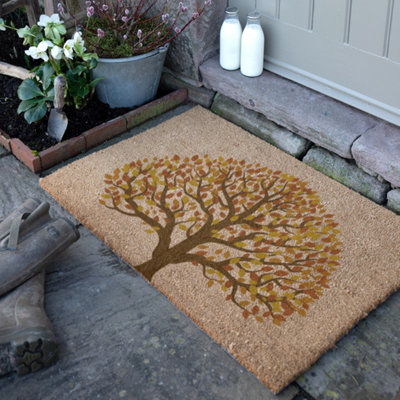 Artsy Doormats Autumnal Tree Of Life  Coir Doormat (90 X 60Cm) from B&Q