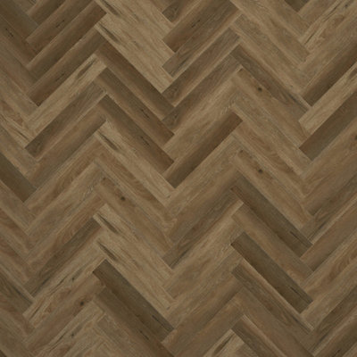 B&Q Allora Lh Classic Oak Wood Effect Spc Clic Luxury Vinyl Tile - Herringbone(8Mm Lvt), For Commercial Use M²Per Pack Size 1.75