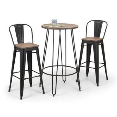 Ashfield Dalston & Grafton Modern Bar Set With 2 Bar Stools from B&Q