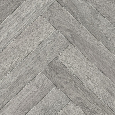  - Grey Modern Wood Effect Anti-Slip Vinyl Flooring For HomeShopsOffices2.8mm Thick Vinyl Sheet-7M(23') X 4M(13'1")-28M²