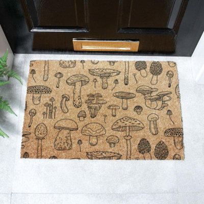 Artsy Doormats Mushrooms  Doormat (60 X 40Cm) from B&Q