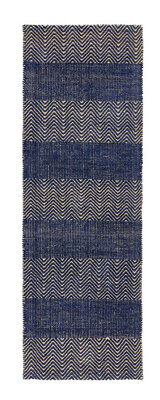 Handmade Navy Blue RugModern Rug For Bedroom& Living RoomCotton Dining Room RugGeometric Rug-160Cm X 230Cm from B&Q