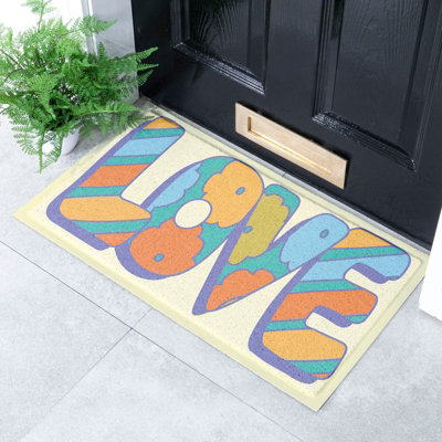 Artsy Doormats Elizabeth Olwen Love Indoor/outdoor Doormat (70X40Cm) from B&Q