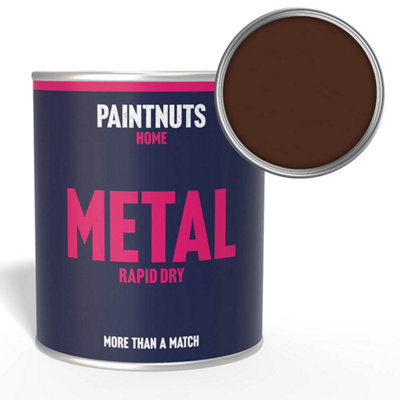 Paintnuts Rapid Dry Metal PaintDark Brown (Ral-8016)Satin Finish2.5 Litre from B&Q