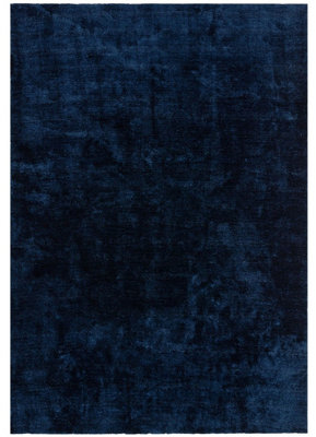 Modern RugAnti-Shed Plain Rug For Bedroom& LivingroomModern Rug13mm Thickness Navy Plain Rug-200Cm X 290Cm from B&Q