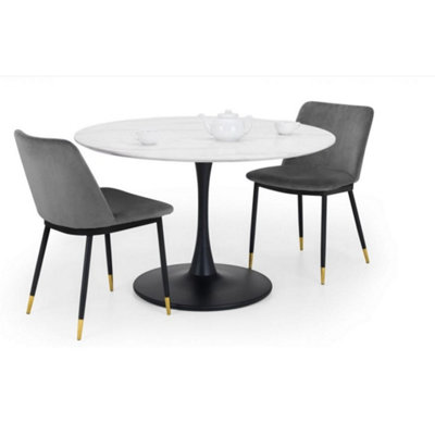 Ashfield Holland Round Pedestal Table & 2 Delaunay Grey Chairs from B&Q