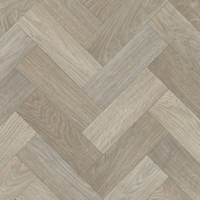  - Beige Wood Effect Herringbone Vinyl Flooring For LivingroomKitchen,2.8mm Thick Cushion Backed Vinyl-8M(26'3") X 3M(9'9")-24M²