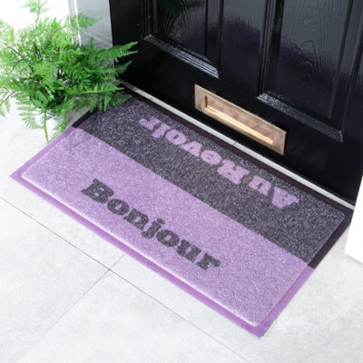 B&Q -  Bonjour Au Revoir Doormat (70 X 40Cm)