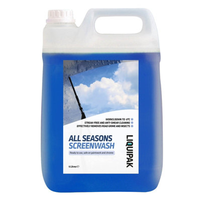 Liquipak All Seasons Screenwash Fluid Effective To Minus 5 Degree Celsius 5L from B&Q