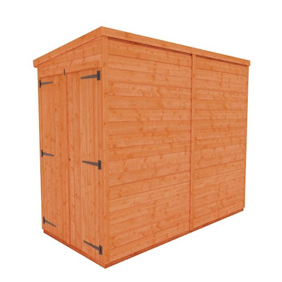 Horsforth 8 X 4 (2.38M X 1.15M) Windowless Wooden Tongue And Groove Pent Shed + Double Doors (12mm T&g Floor And Roof) (8Ft X 4Ft) (8X4)