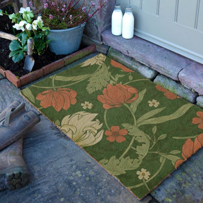 Artsy Doormats William Morris Rose Doormat (90 X 60Cm) from B&Q